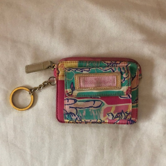 Lilly Pulitzer Bunny pattern key fob wallet - Picture 1 of 2